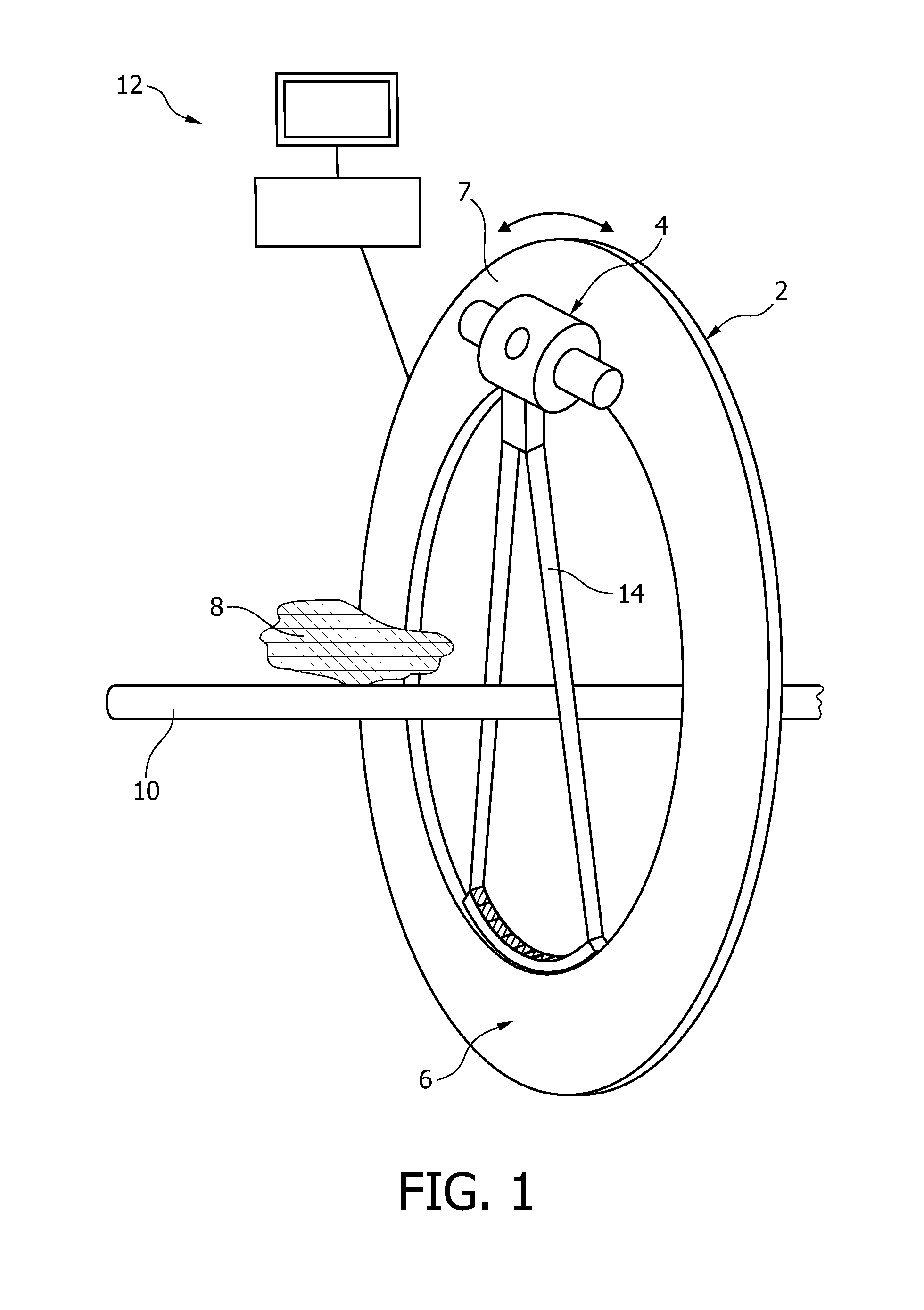 Electron collecting element with increased thermal loadability, x-ray generating device and x-ray system