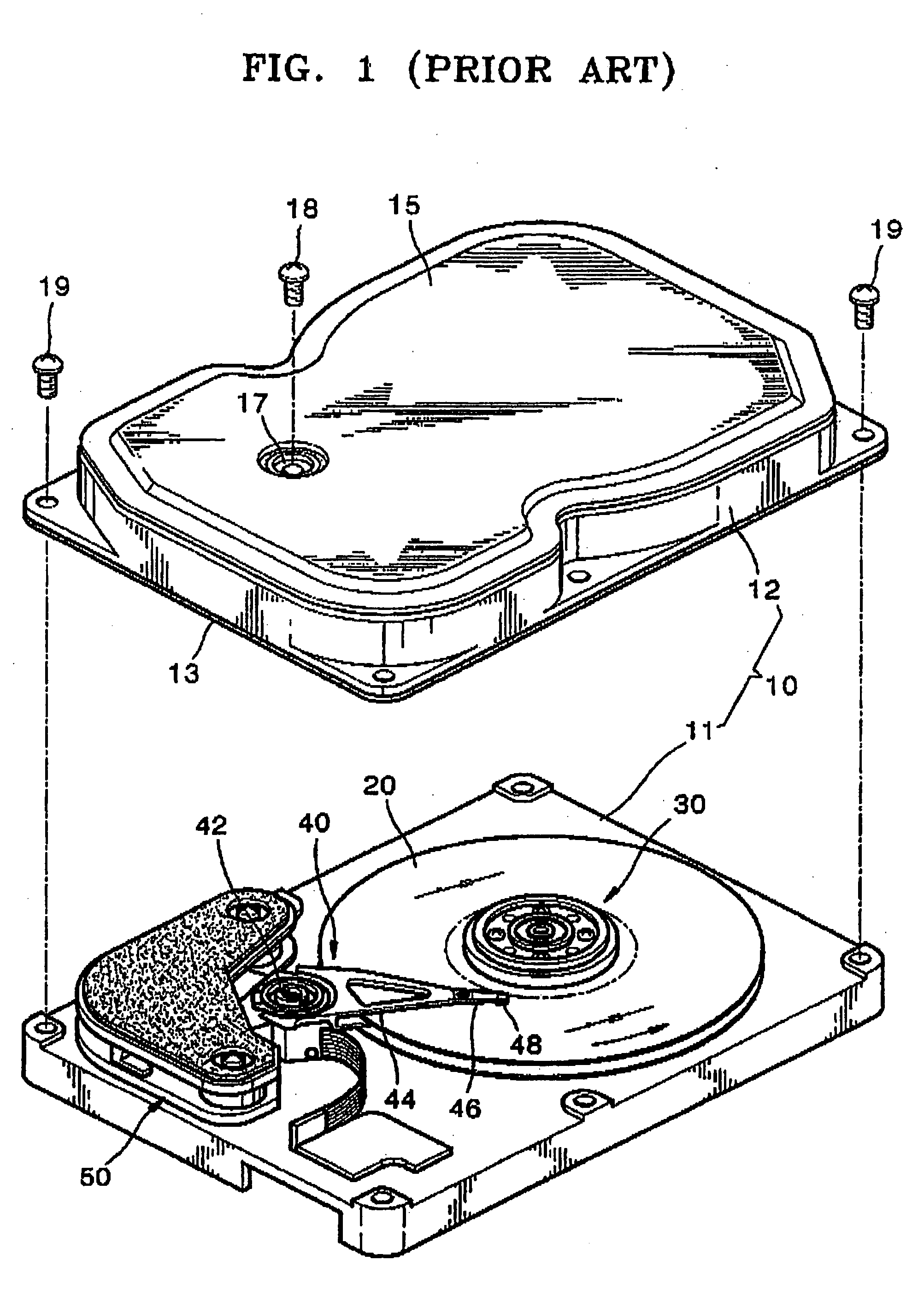 Hard disk drive with damping plate