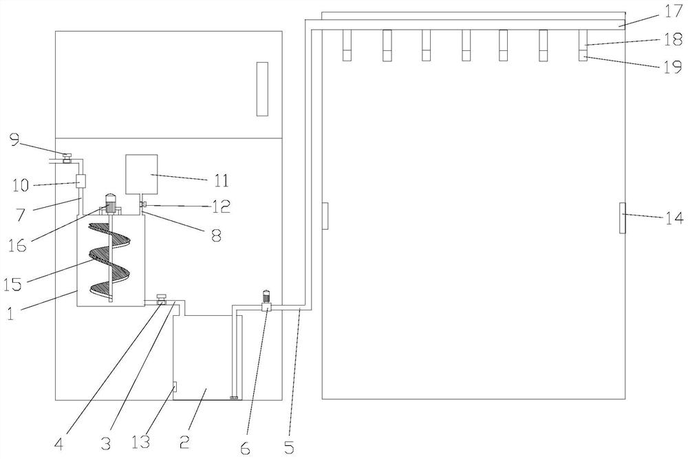 Automatic and efficient deodorization spraying system for garbage transfer station