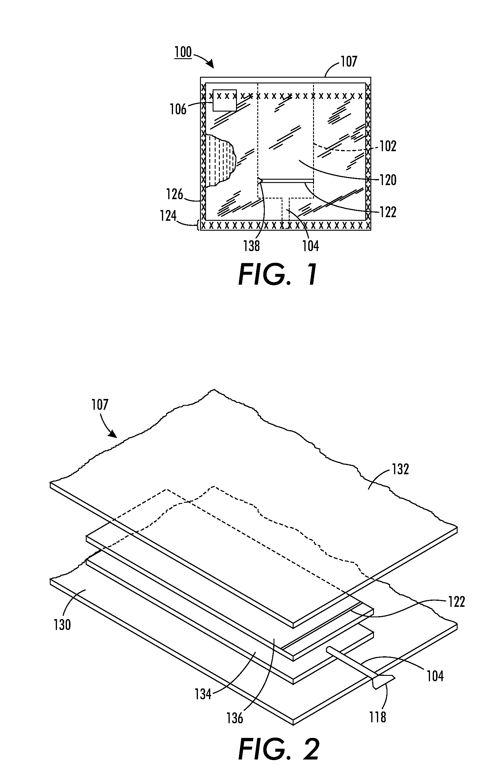 Container having a tearable packet therein