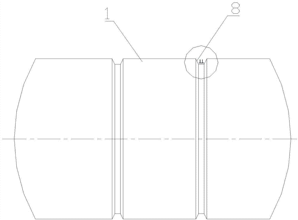 Fiberglass-reinforced plastic septic tank cylinder/bracing ring integrated winding technique