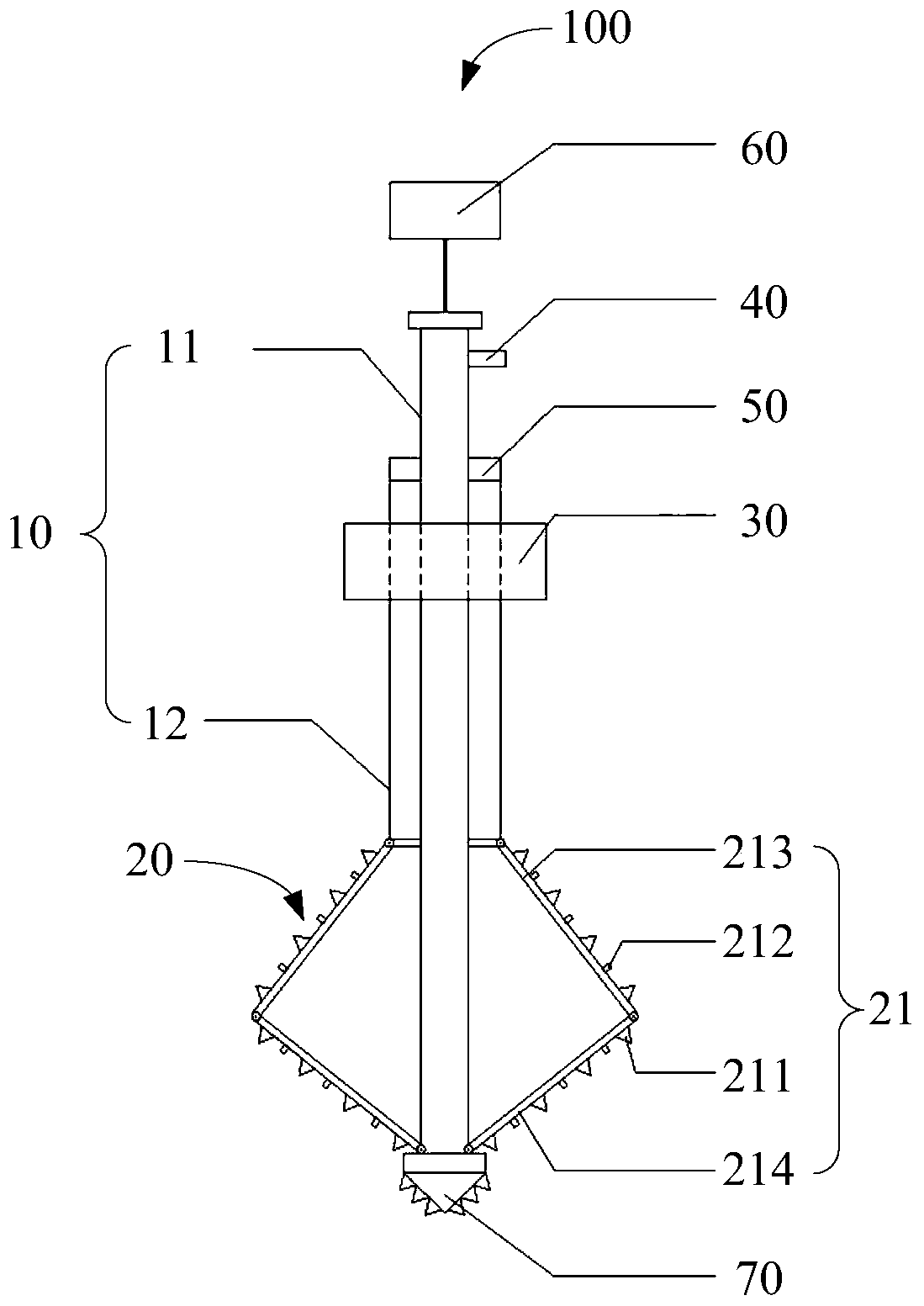 Composite consolidation body forming device and forming construction method thereof
