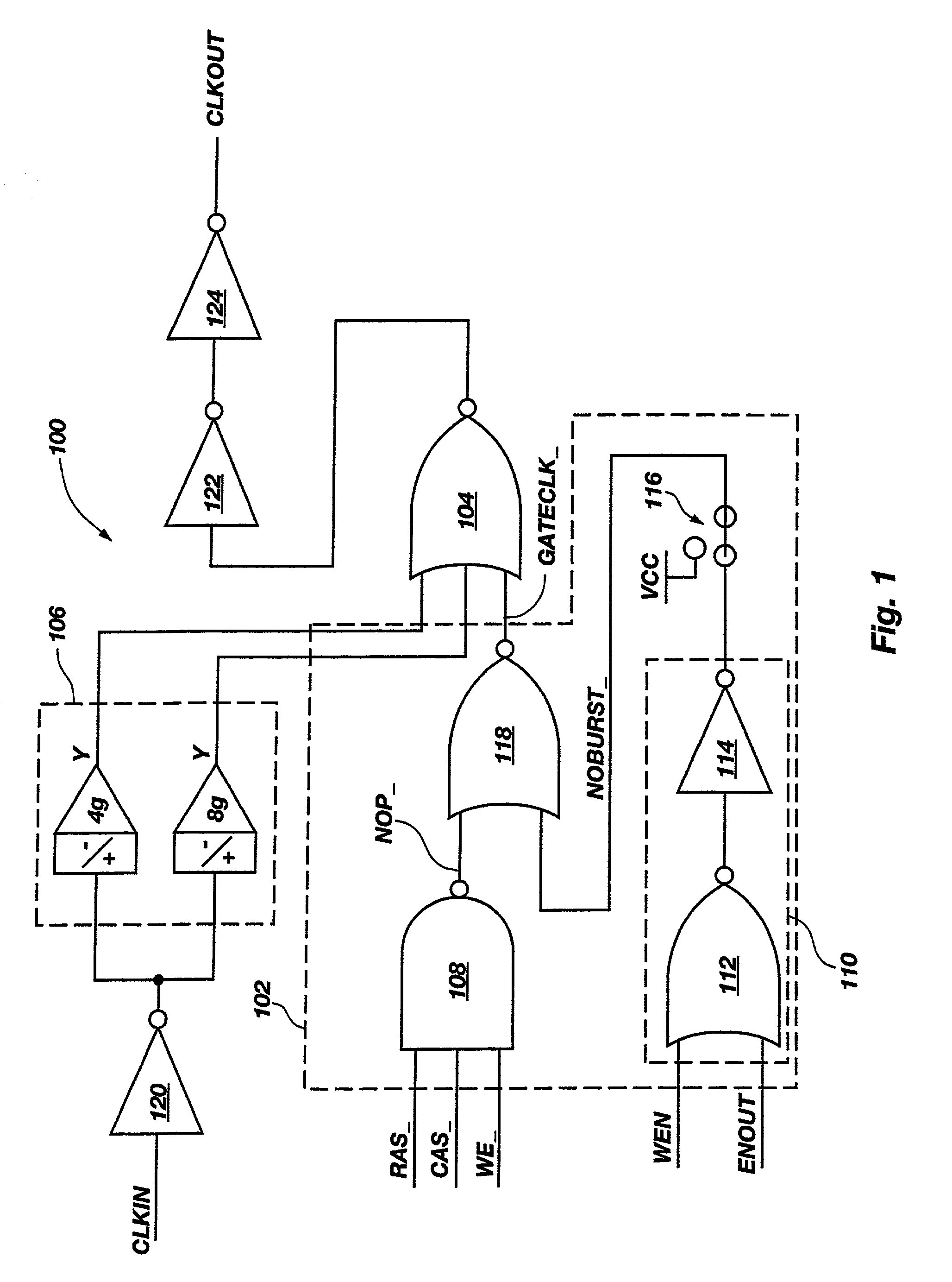 Circuit, system and method for selectively turning off internal clock drivers