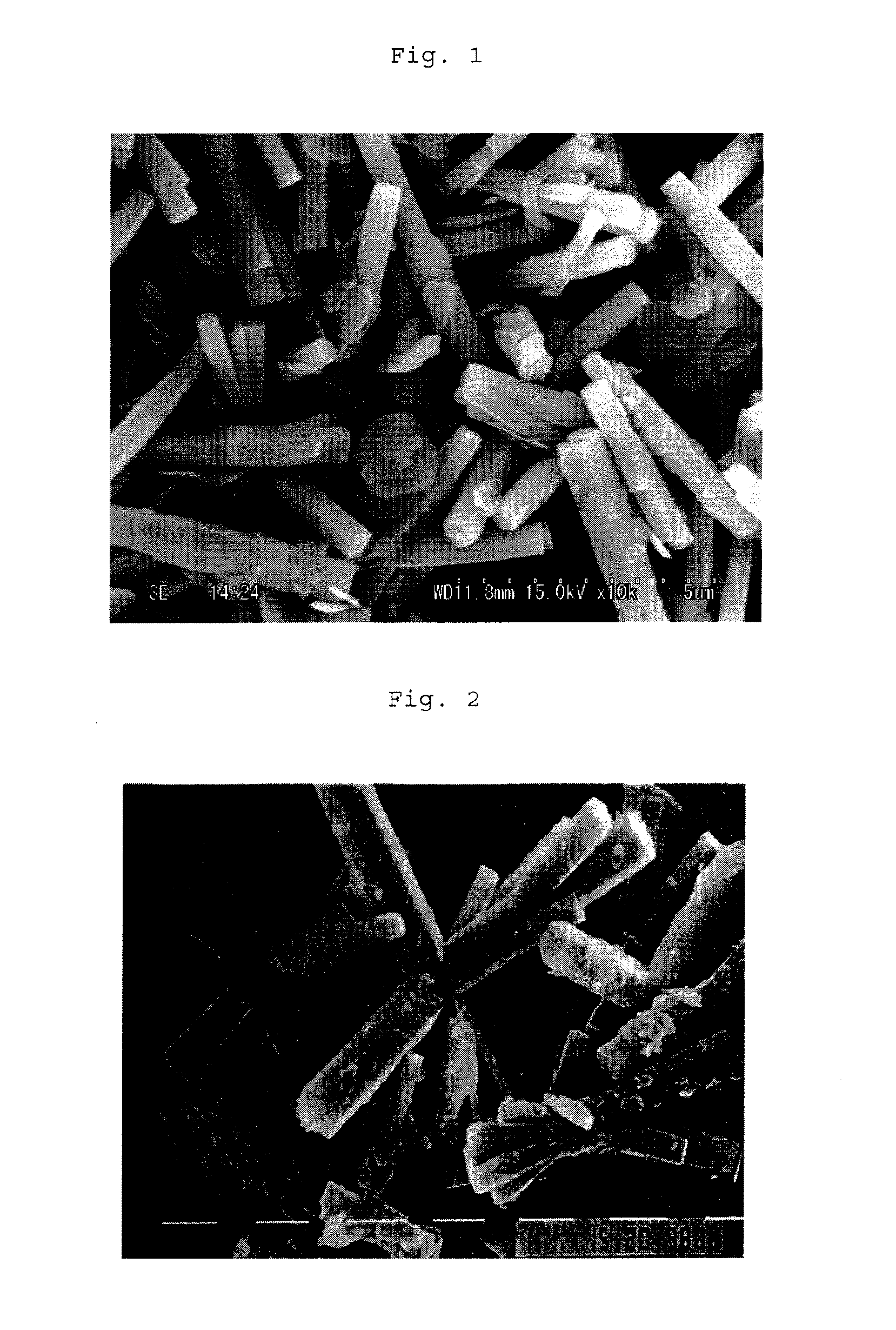 Columnar zinc oxide particles and process for producing the same