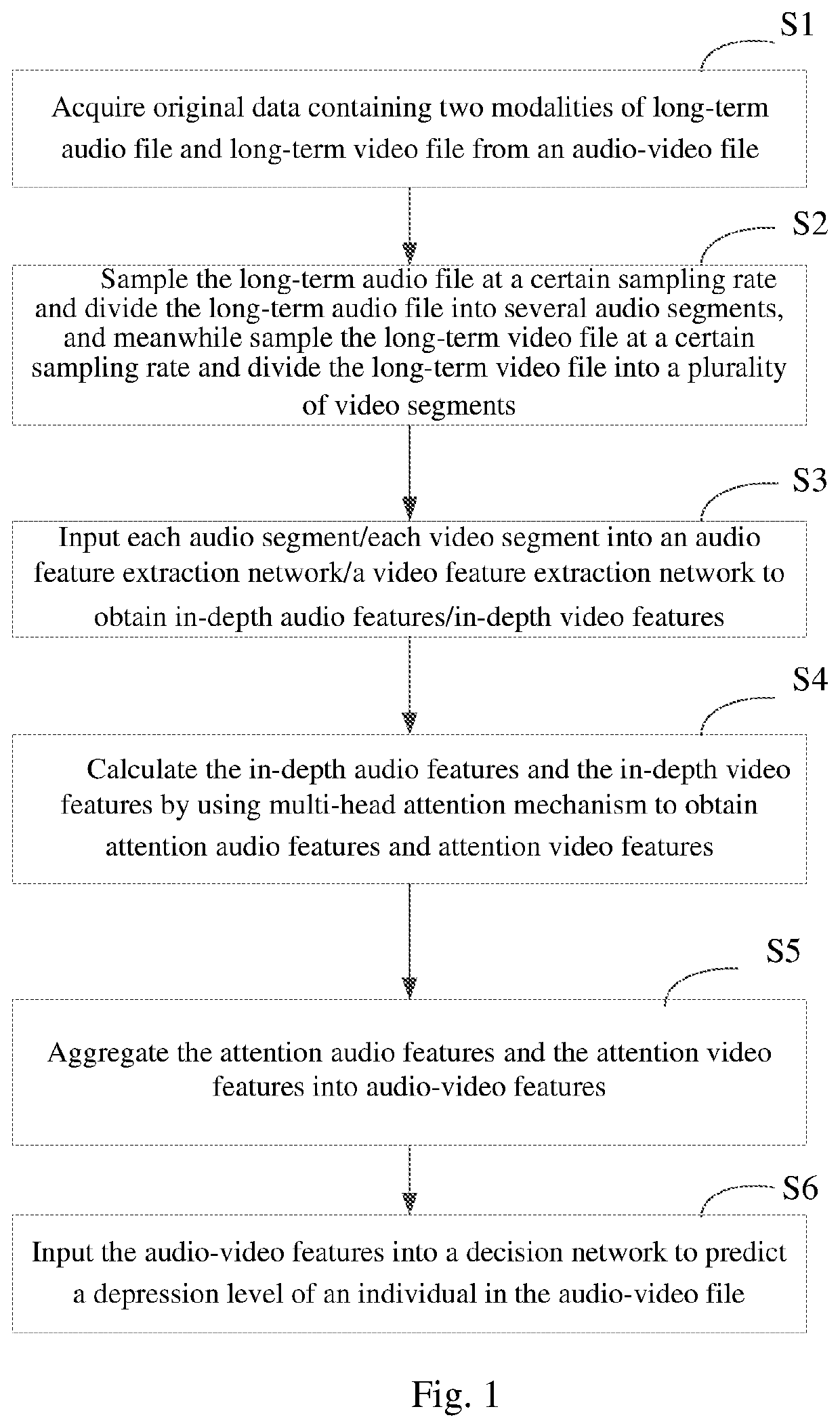 Automatic depression detection method based on audio-video