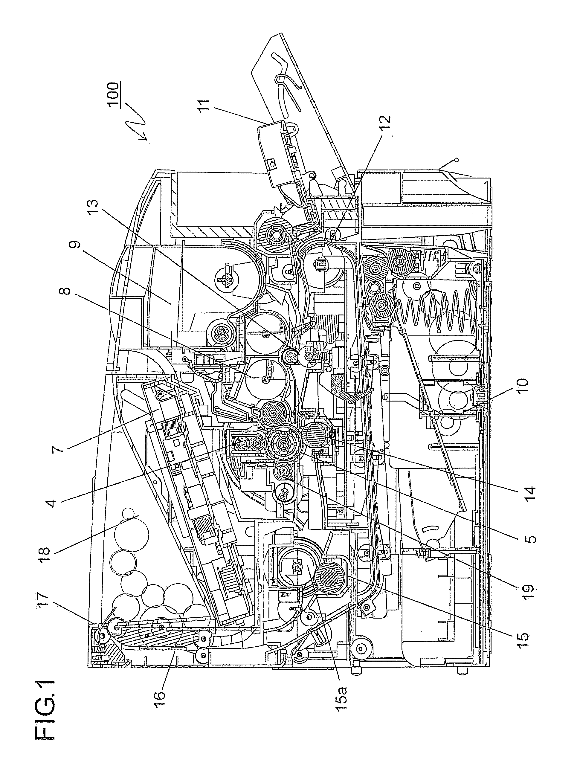 Air intake mechanism of electronic apparatus, and image forming apparatus provided with air intake mechanism