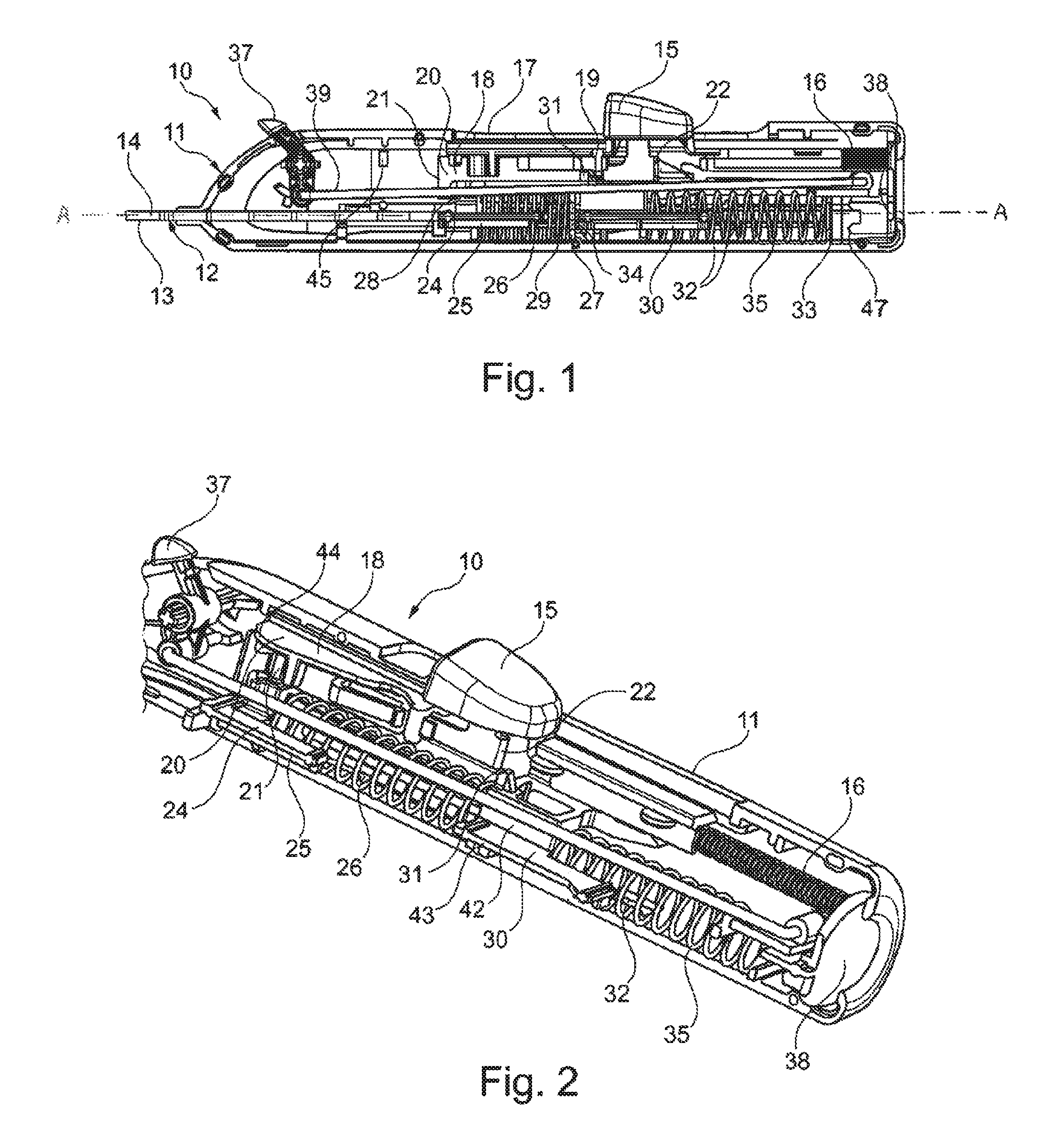 Device for taking at least one sample of tissue