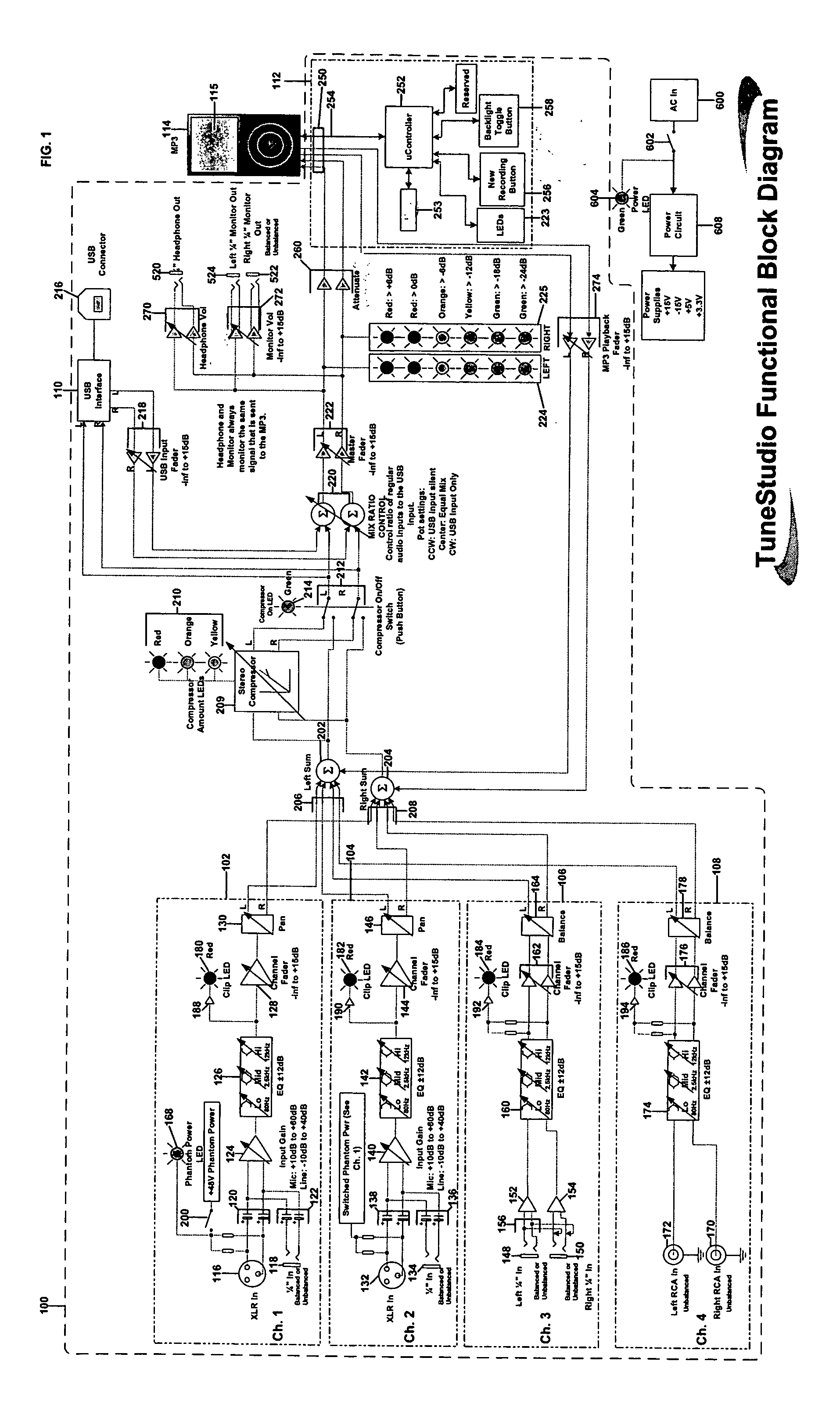 Mixing system for portable media device