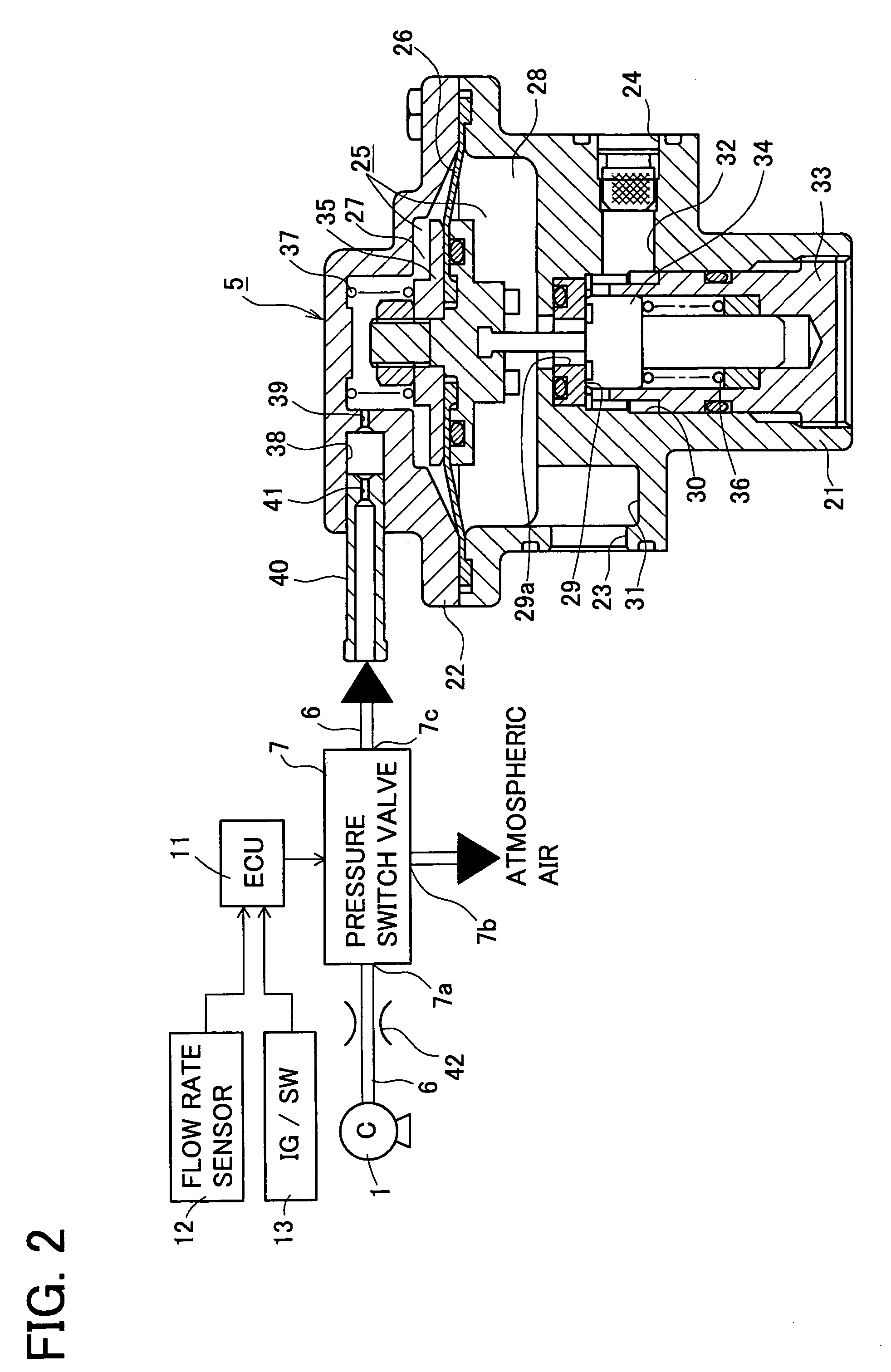 Gas decompression device for fuel cell system