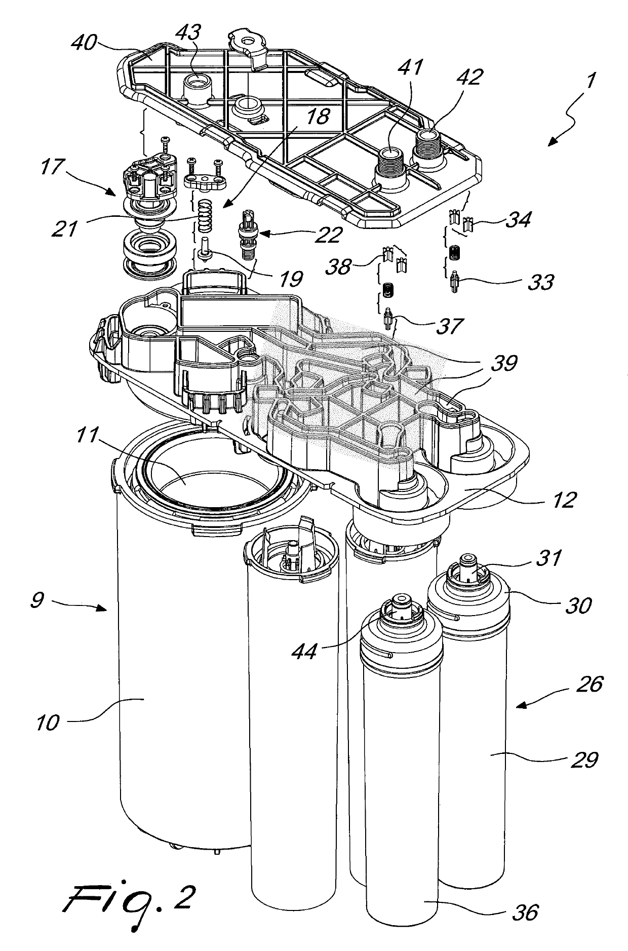 Apparatus for treating water or liquids in general