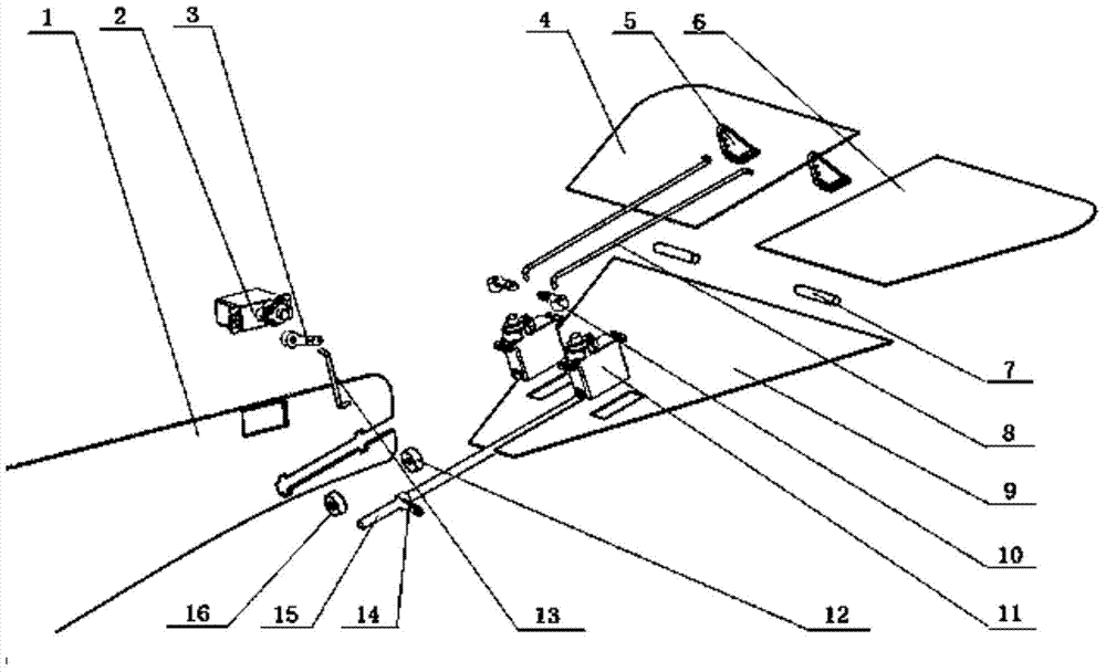Split differential tail wing control mechanism of flapping-wing micro air vehicle