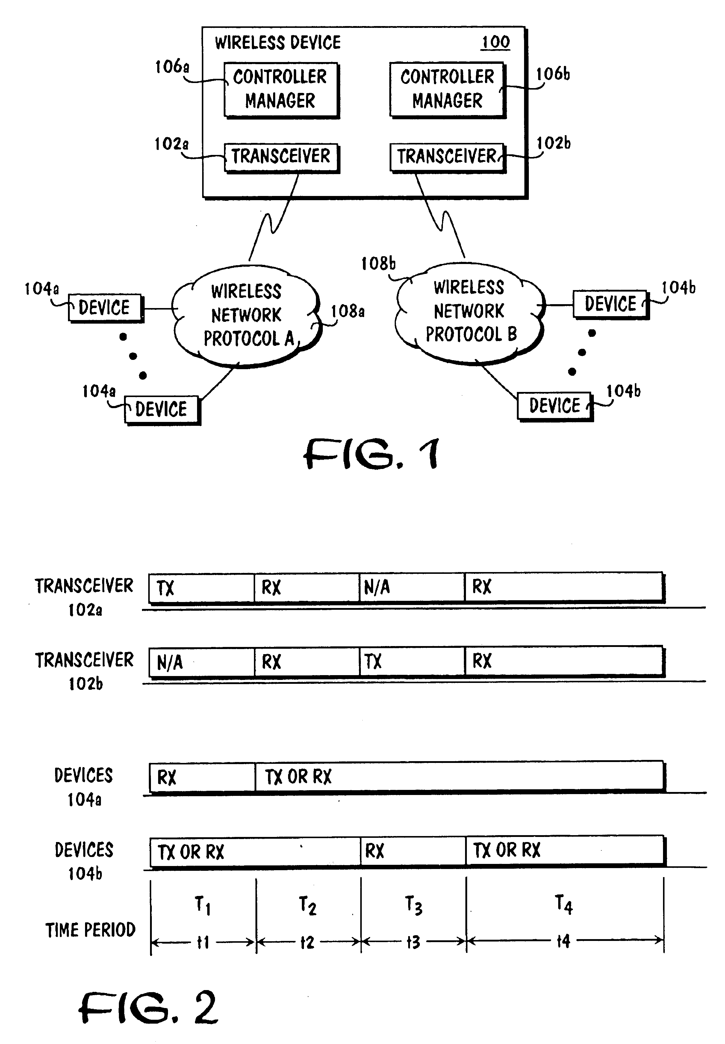 Wireless apparatus having multiple coordinated transceivers for multiple wireless communication protocols