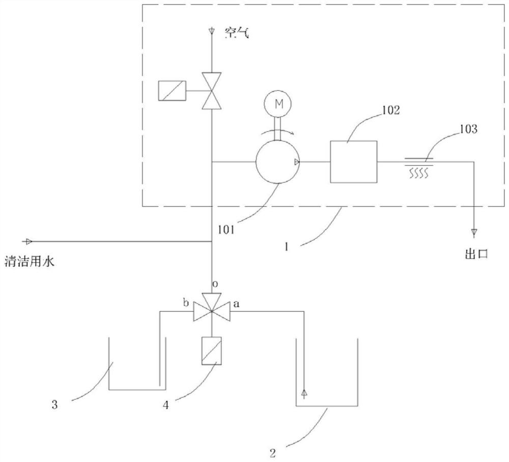 Milk path cleaning device of beverage machine and cleaning method thereof