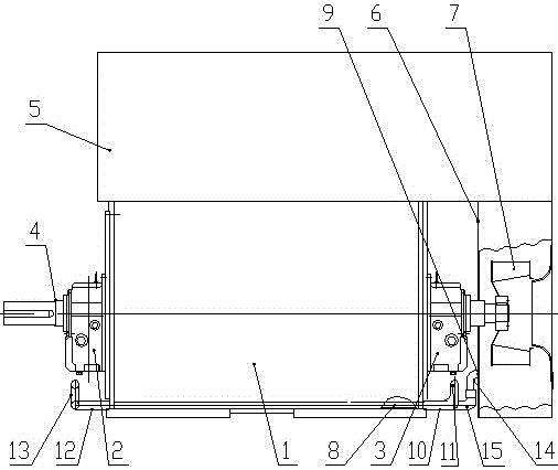 Forced air cooling structure of sliding bearing of high-speed self-lubricating motor