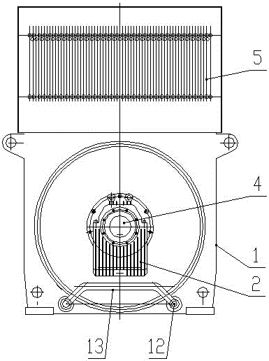 Forced air cooling structure of sliding bearing of high-speed self-lubricating motor