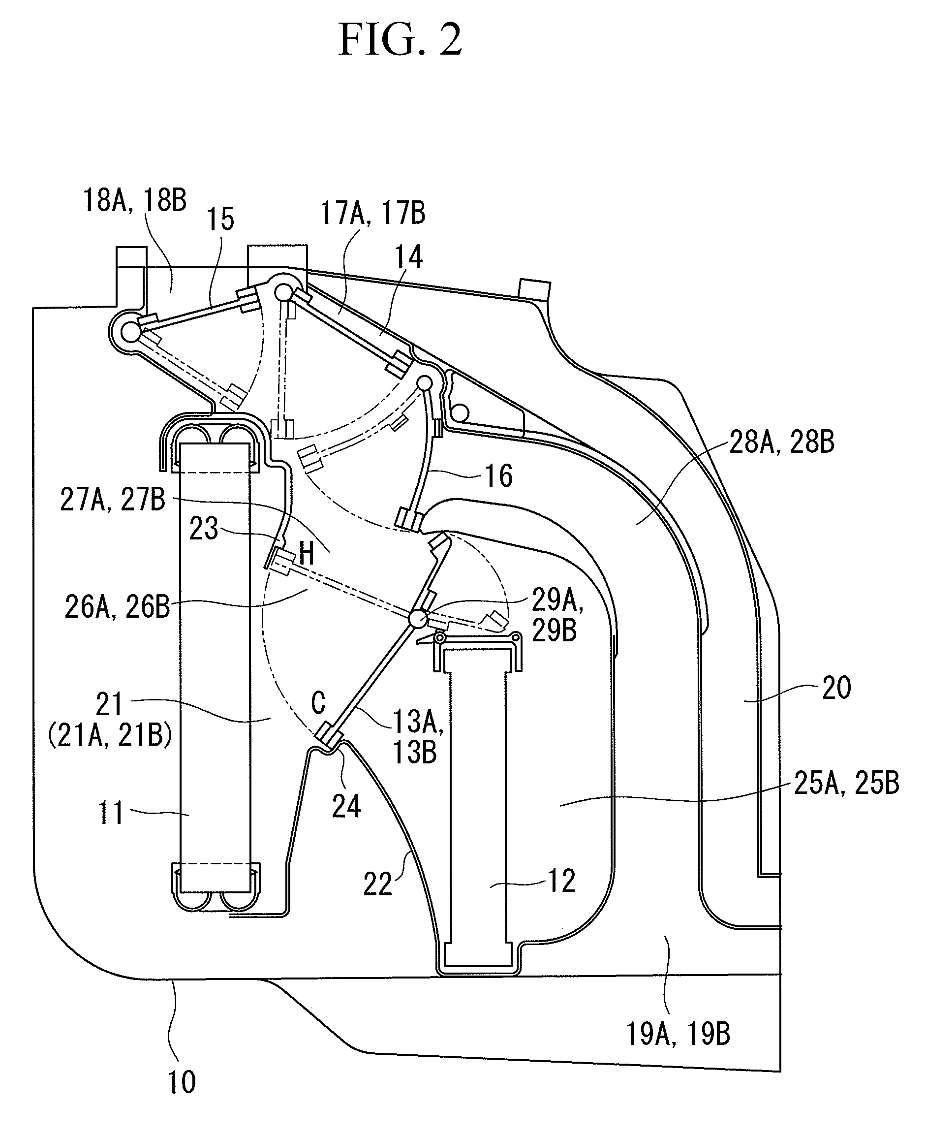 Blowing-mode door for vehicle air-conditioning apparatus and vehicle air-conditioning apparatus using the same