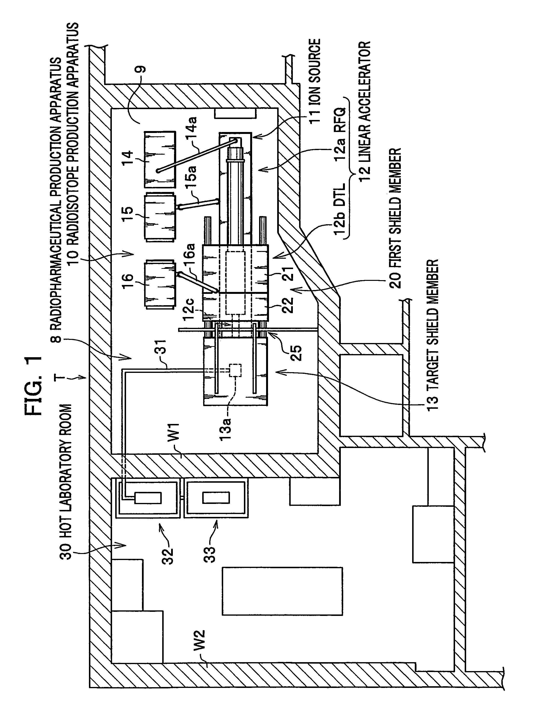 Radioisotope production apparatus and radiopharmaceutical production apparatus
