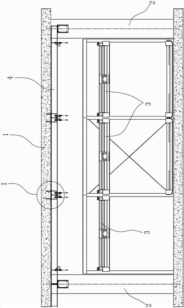 Parking equipment without metal column beam