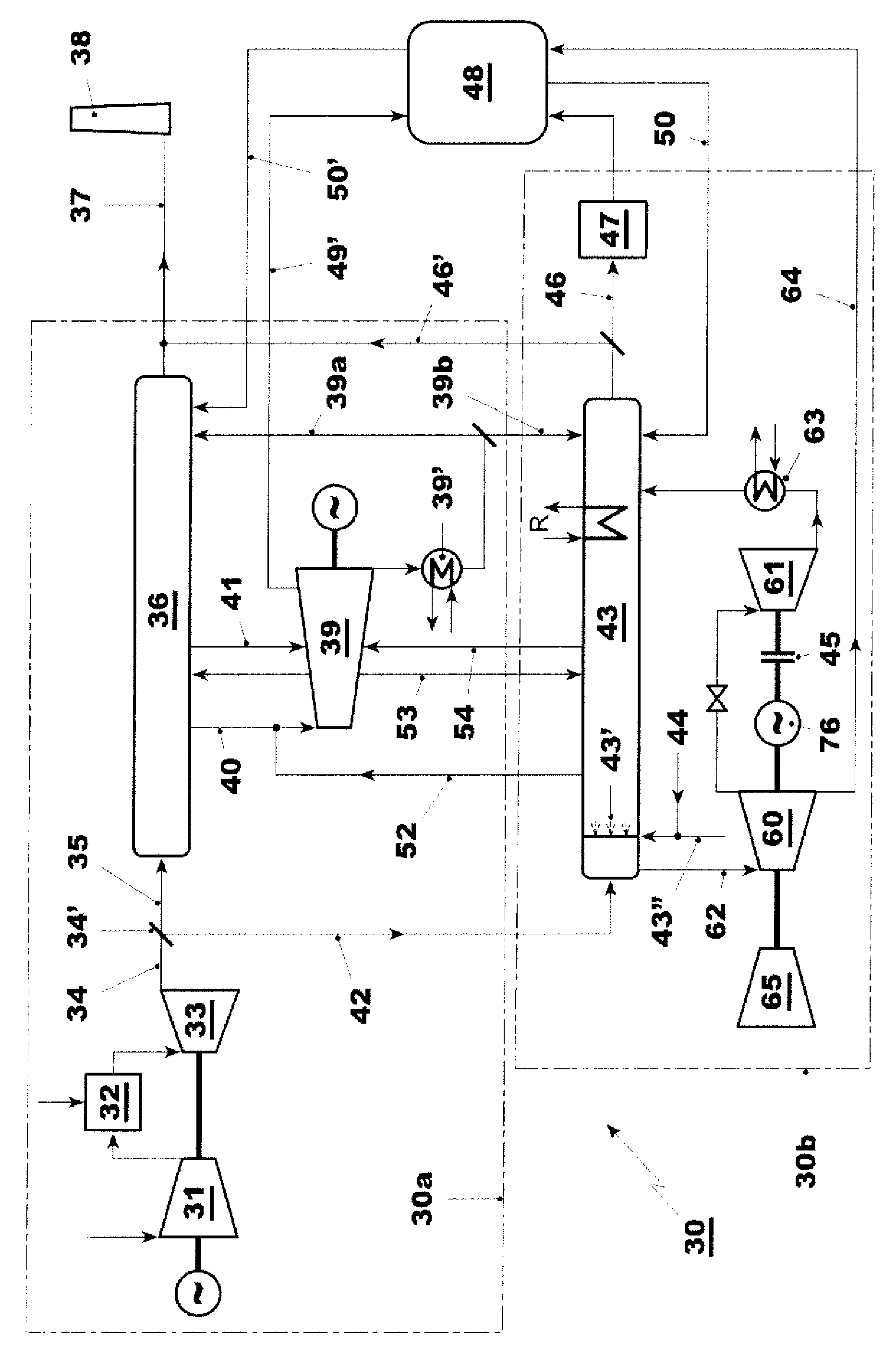Combined cycle power plant with CO2 capture and method to operate it