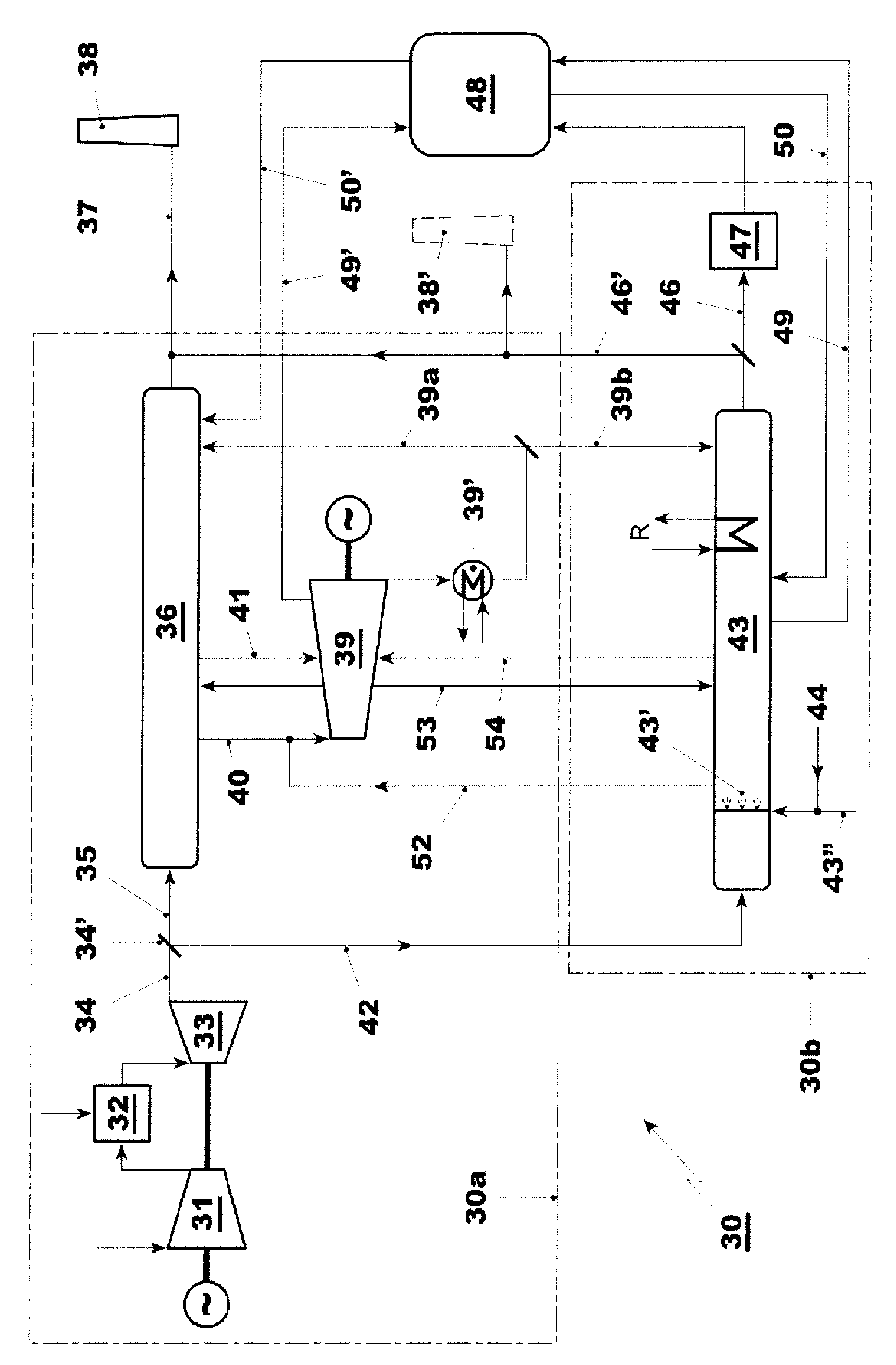 Combined cycle power plant with CO2 capture and method to operate it