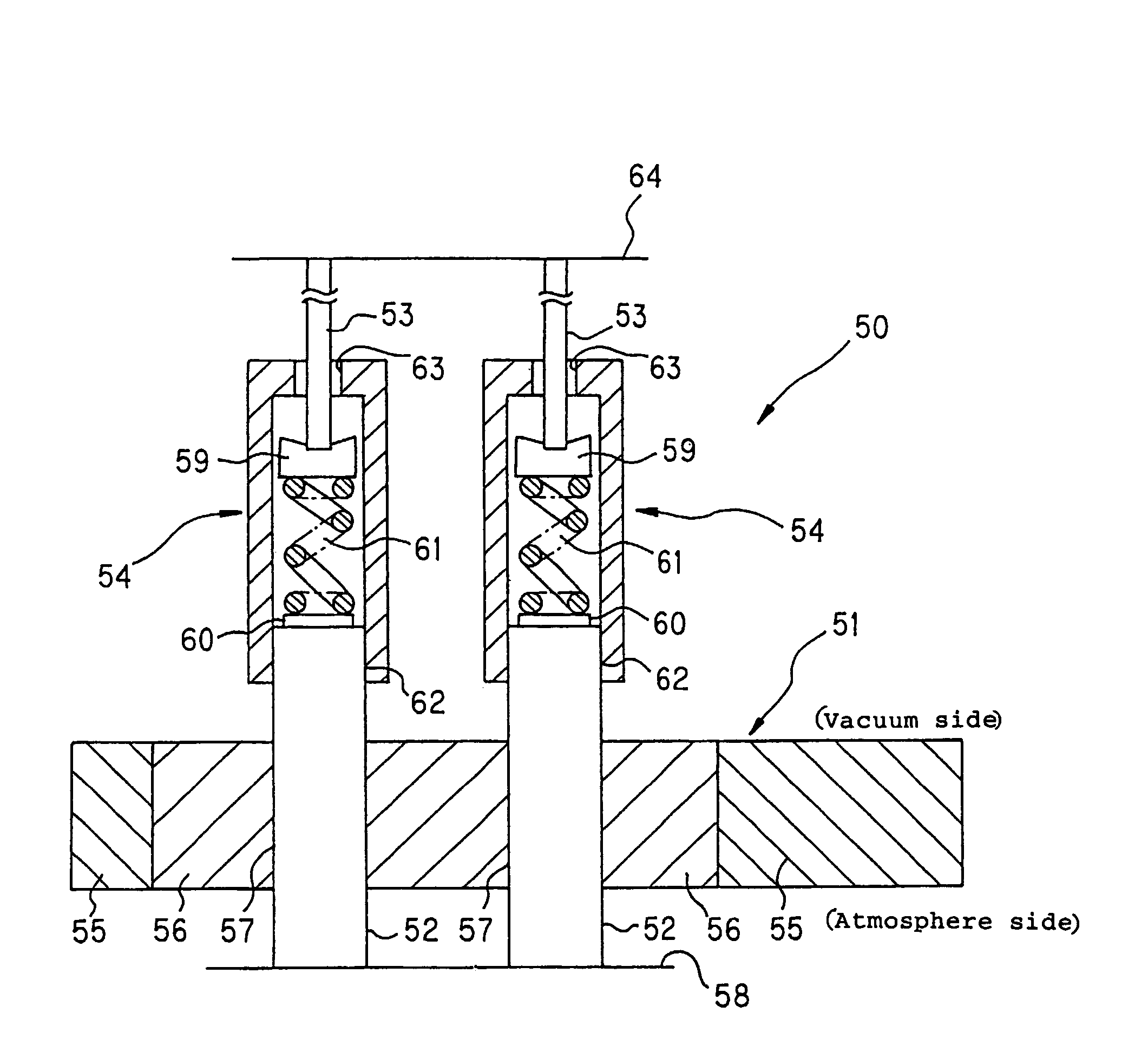 TDI detecting device, a feed-through equipment and electron beam apparatus using these devices