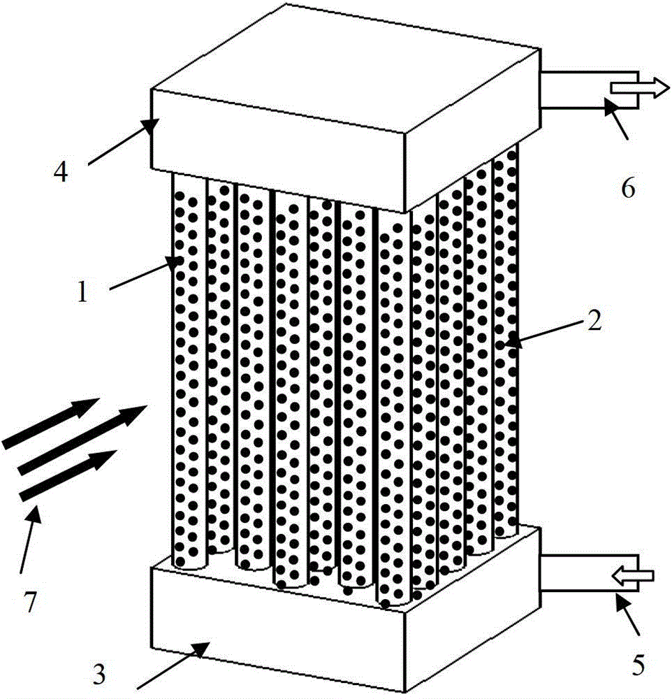 Solid particle accumulation bed-type air heat absorber for solar thermal power station