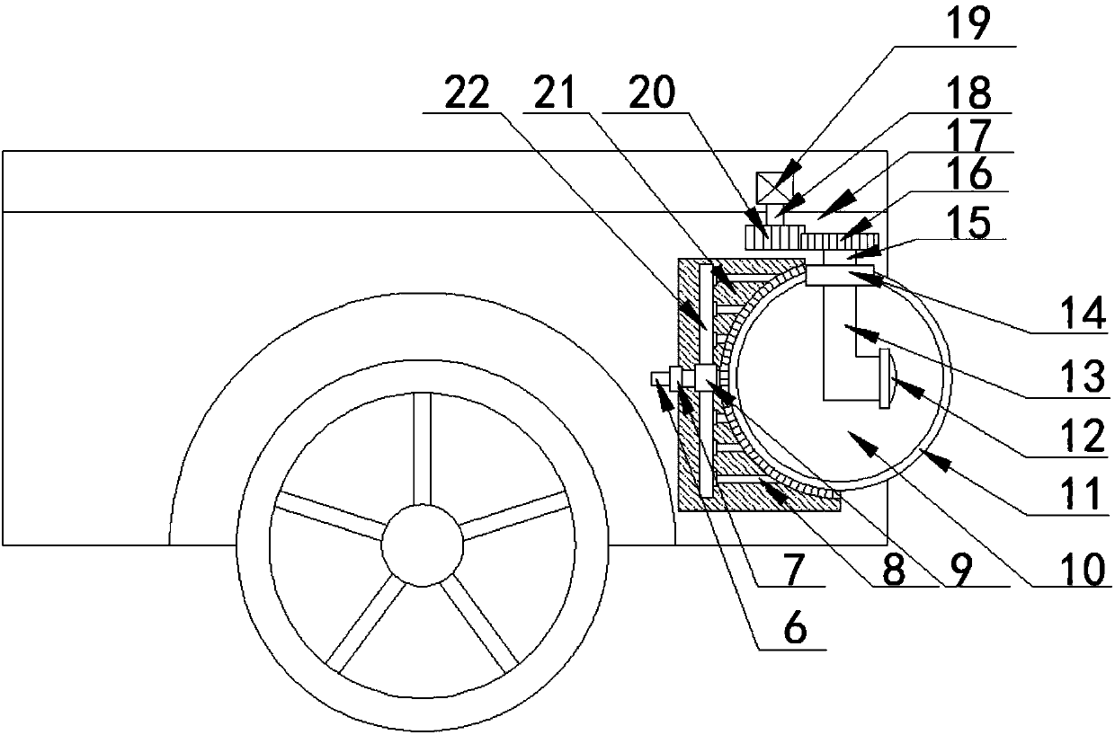Truck backing camera with automatic clearing function