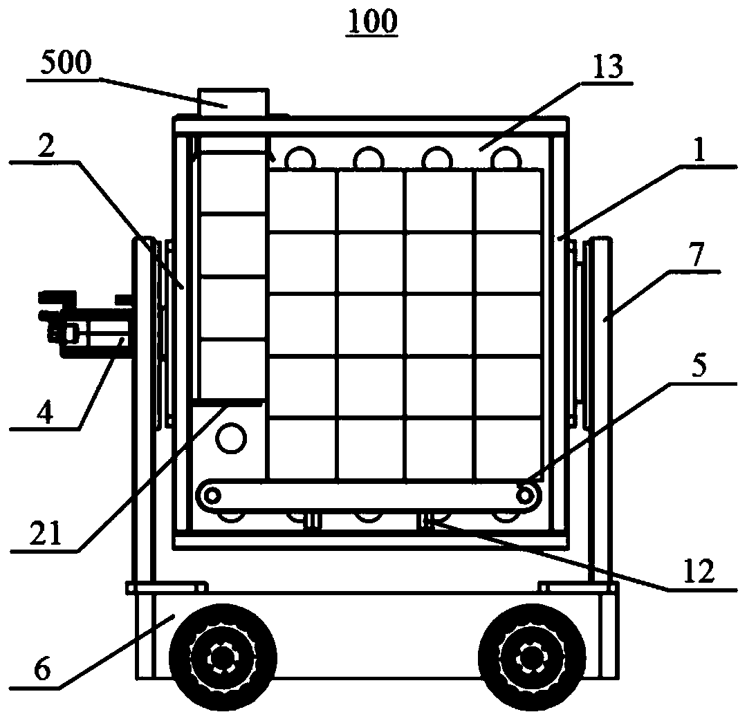 Brick supply vehicle and automatic brick supply system with same
