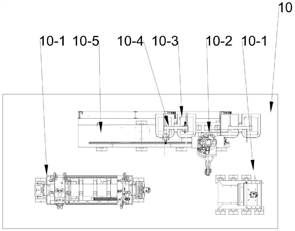 Flexible processing line for air chamber