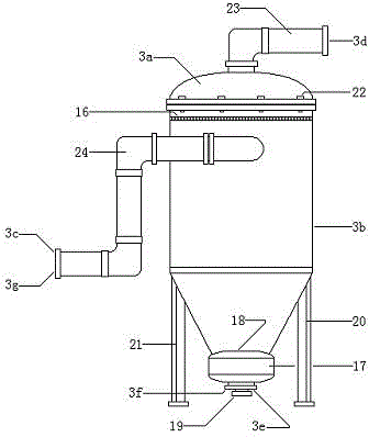 Front-middle water purifier with cyclone sand removing device and manufacturing method