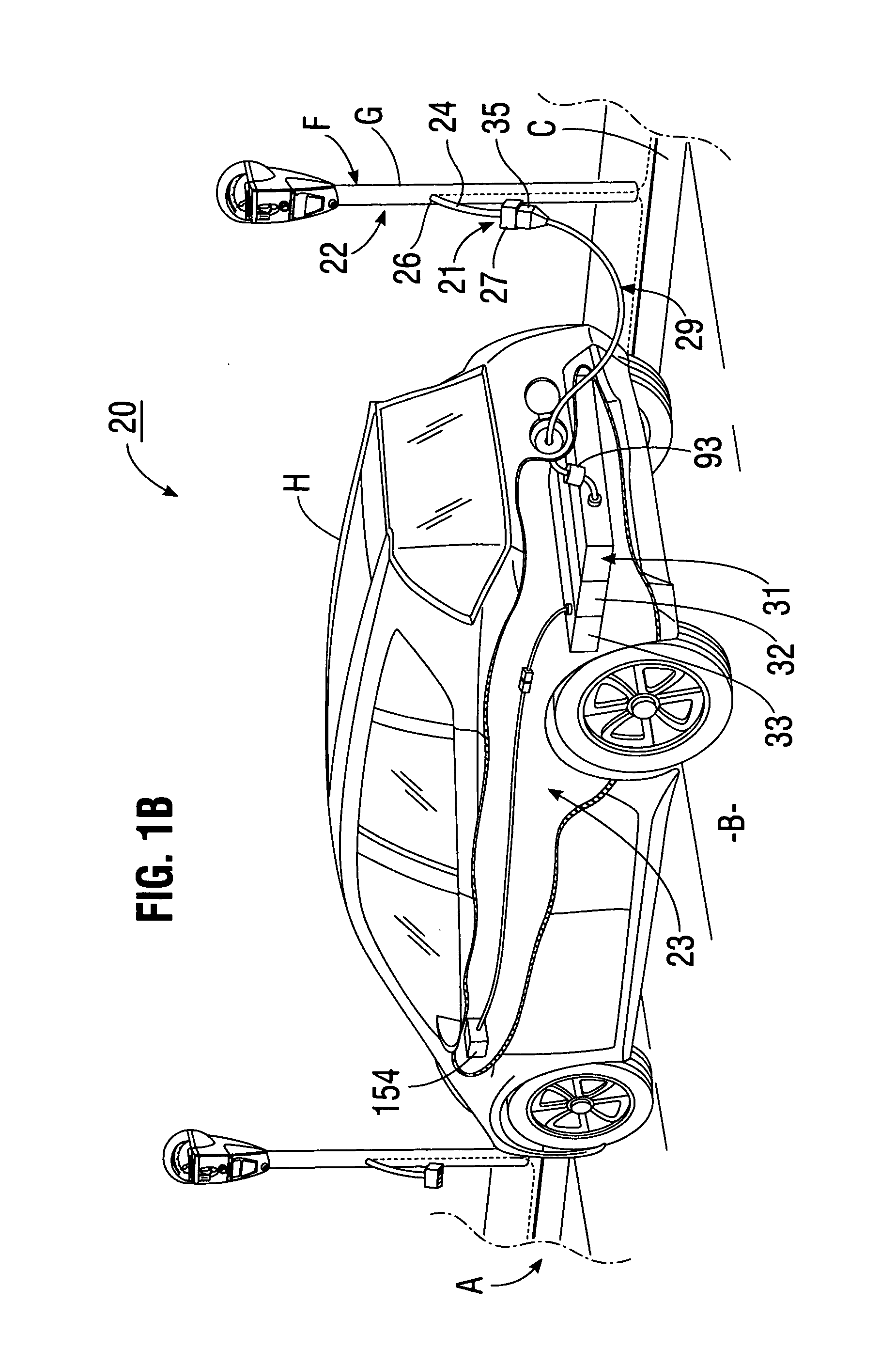 System for charging electric vehicle batteries from street lights and parking meters