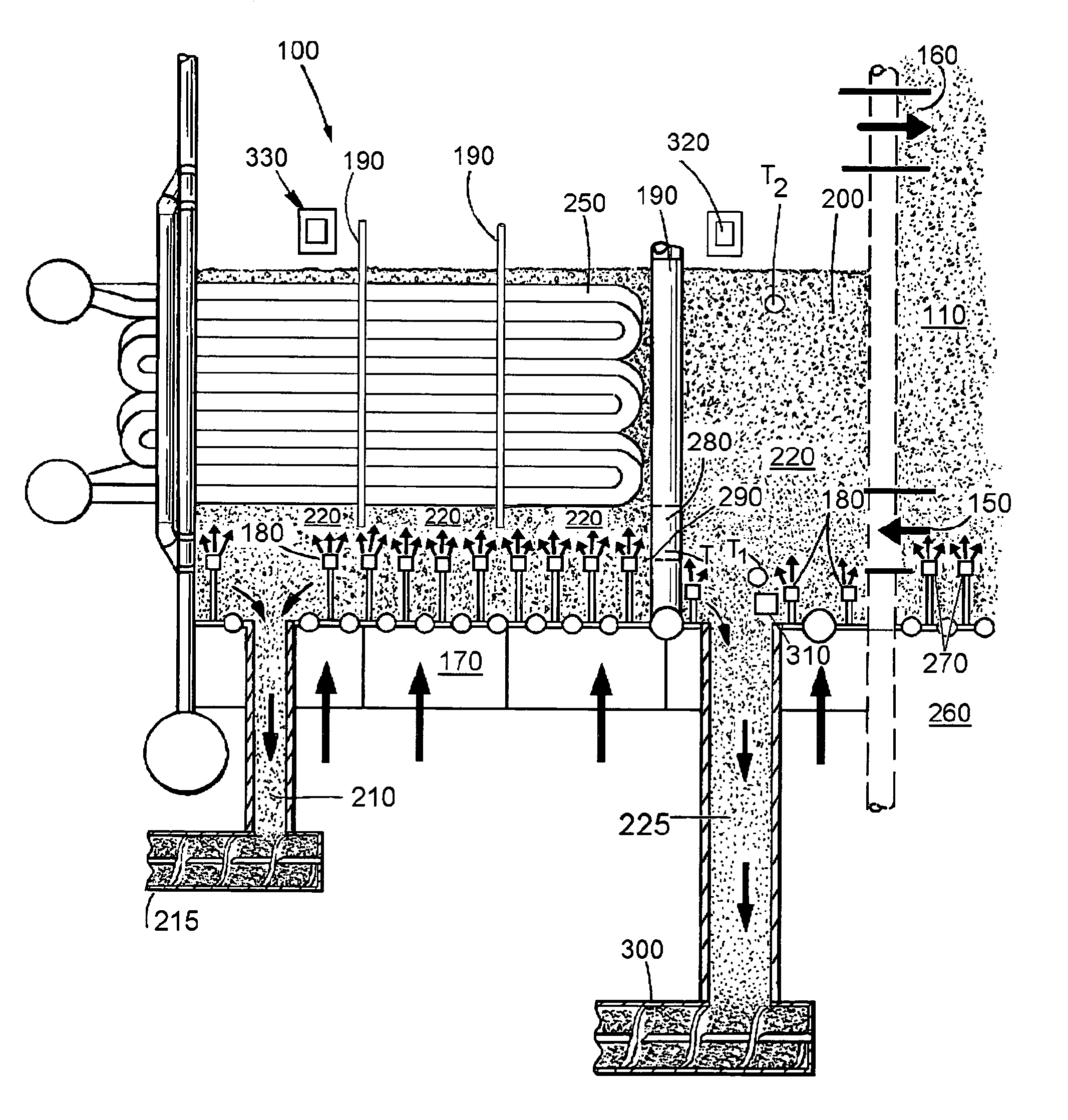 Integrated fluidized bed ash cooler