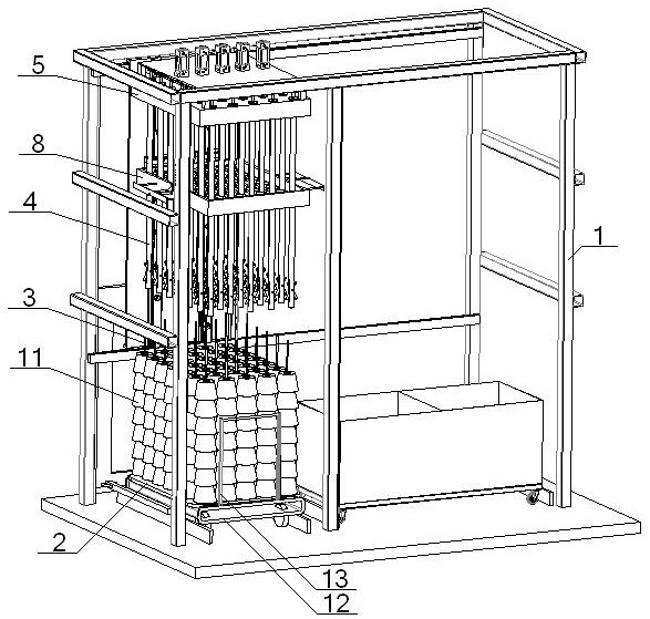 A centering and positioning device for automatic yarn unloading machine