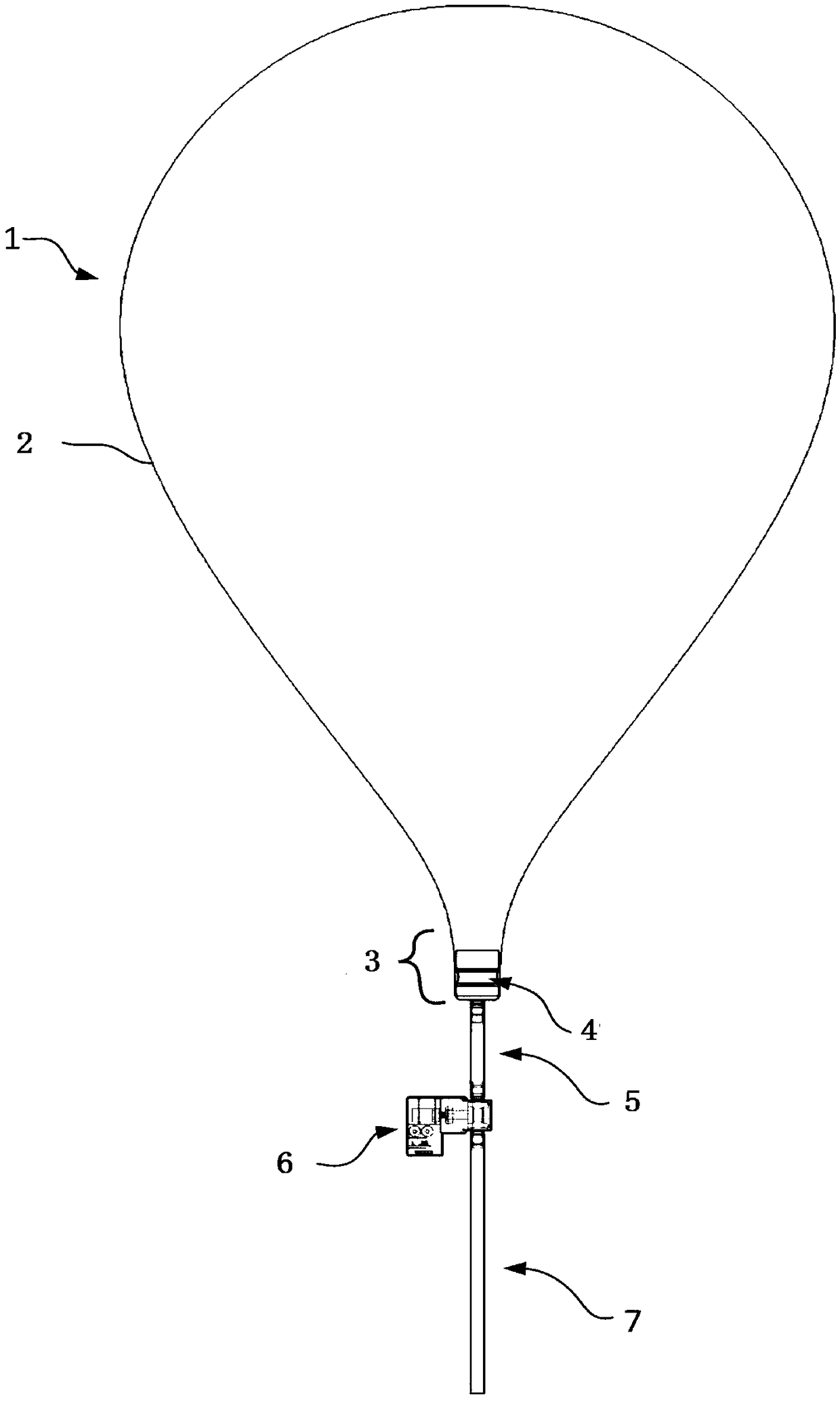High-altitude latex horizontal moving sounding balloon