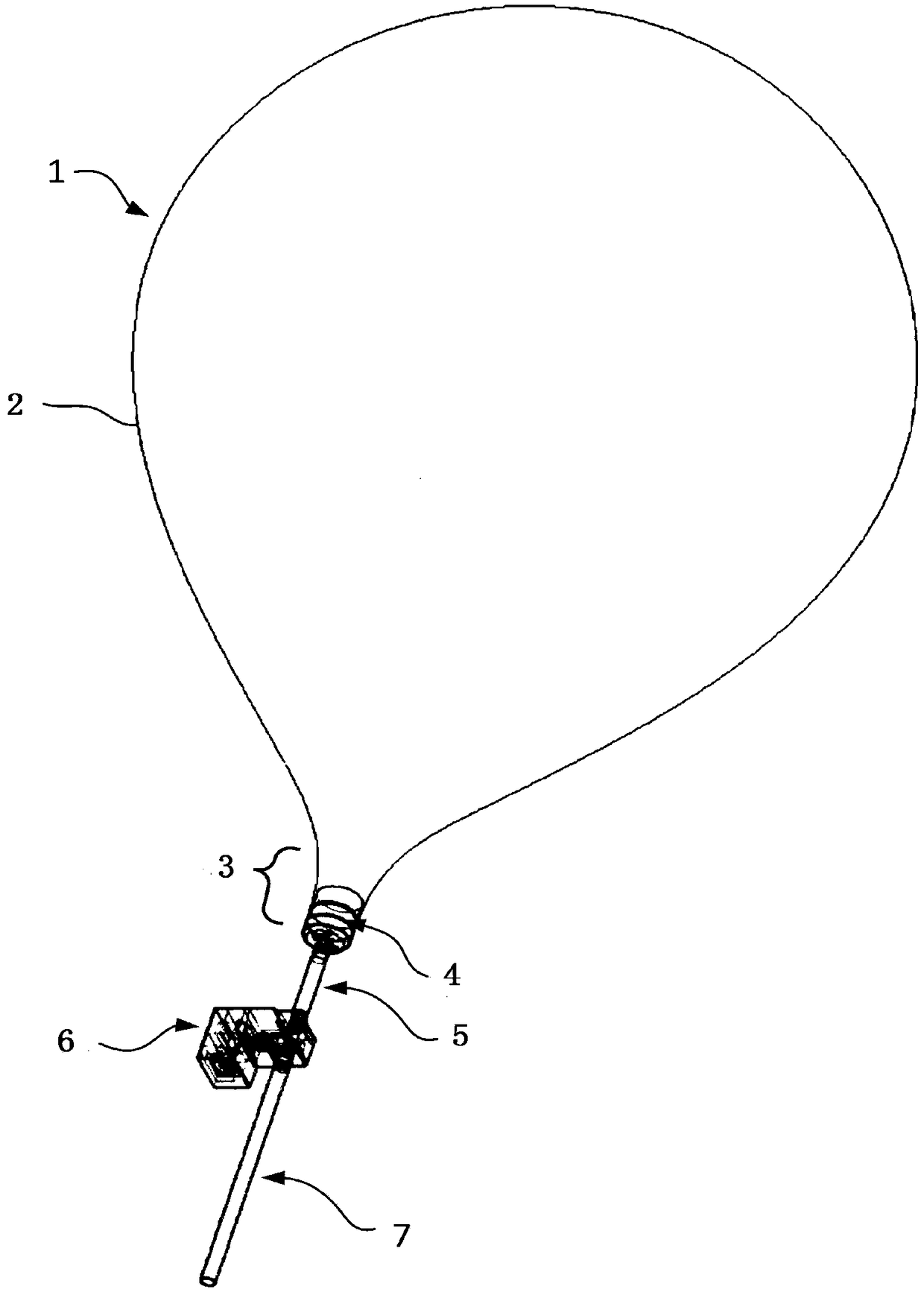 High-altitude latex horizontal moving sounding balloon