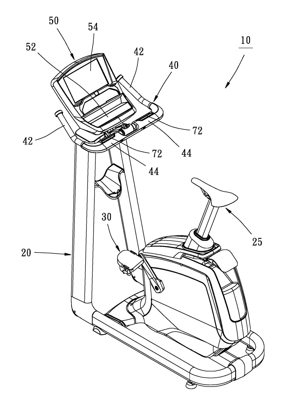 Exercise apparatuse with temperature variable handle assembly