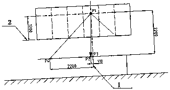 Positioning method for fin stabilizer base of tilting slipway ship