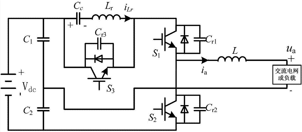 No additional voltage zero-voltage switching energy storage half-bridge inverter and modulation method