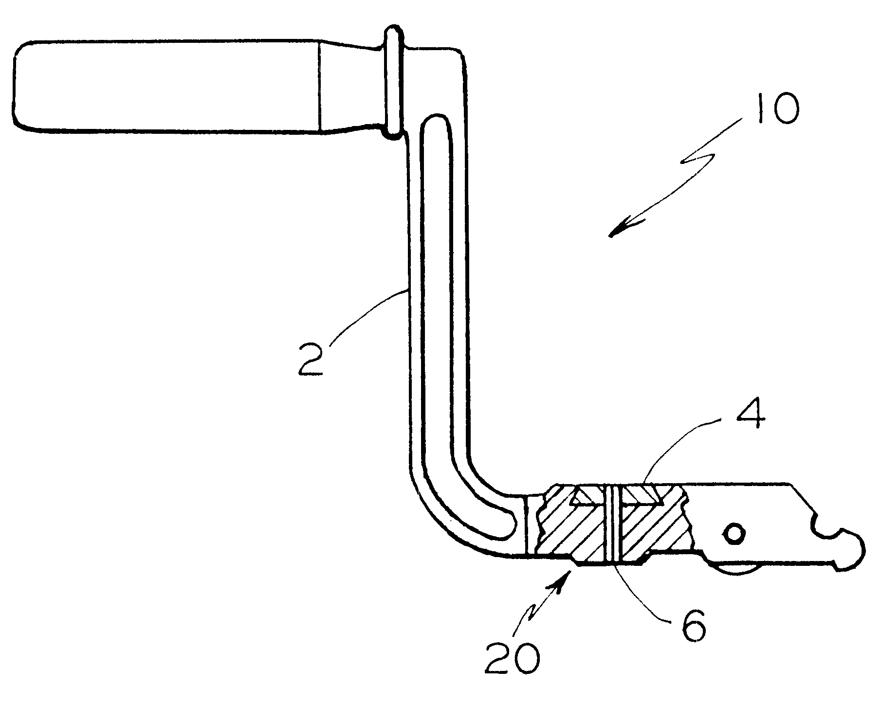 Locomotive brake valve handle with wear pad