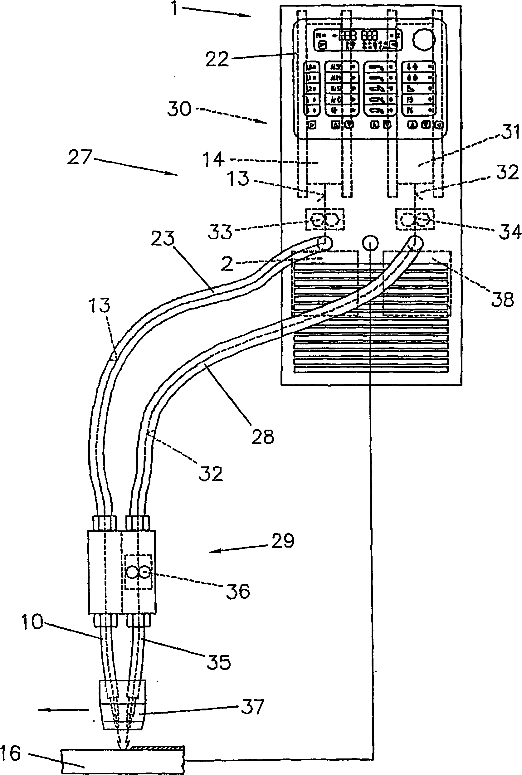 Welding unit and welding method by means of which at least two different welding processes may be combined