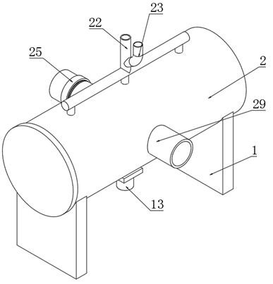 A waste gas treatment device for the production of industrial adhesive products