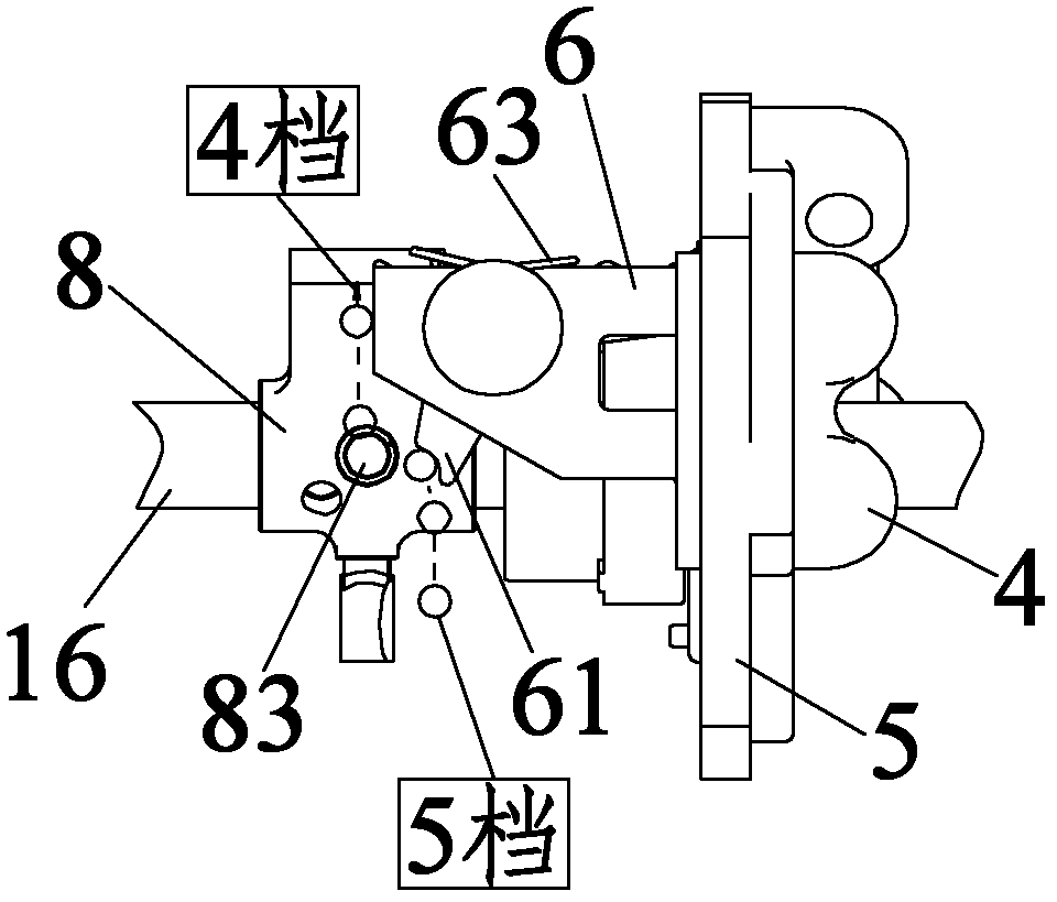 Gear selecting and shifting mechanism for automobile transmission
