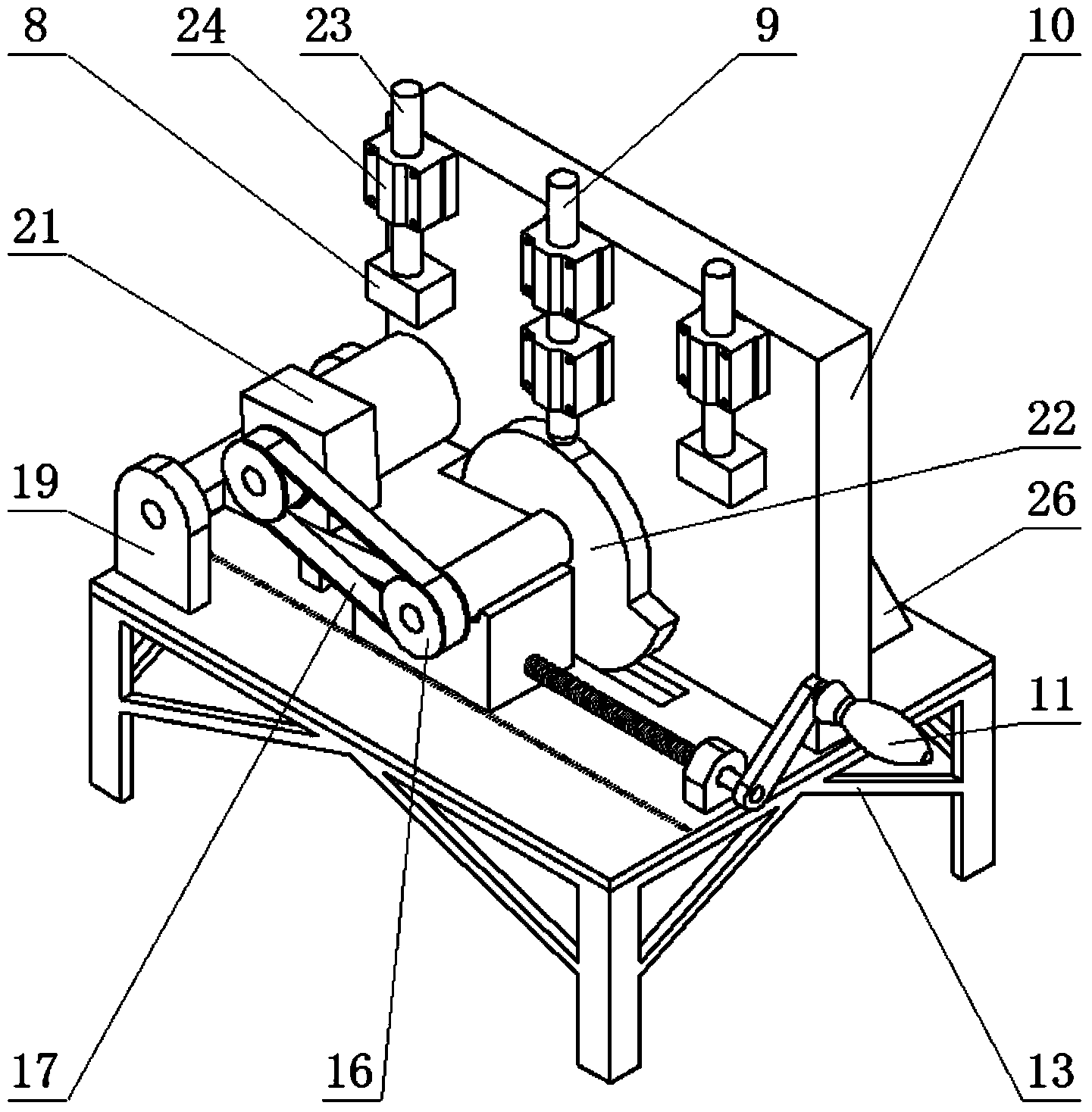 Frequency and amplitude adjustable mud sample vibration device