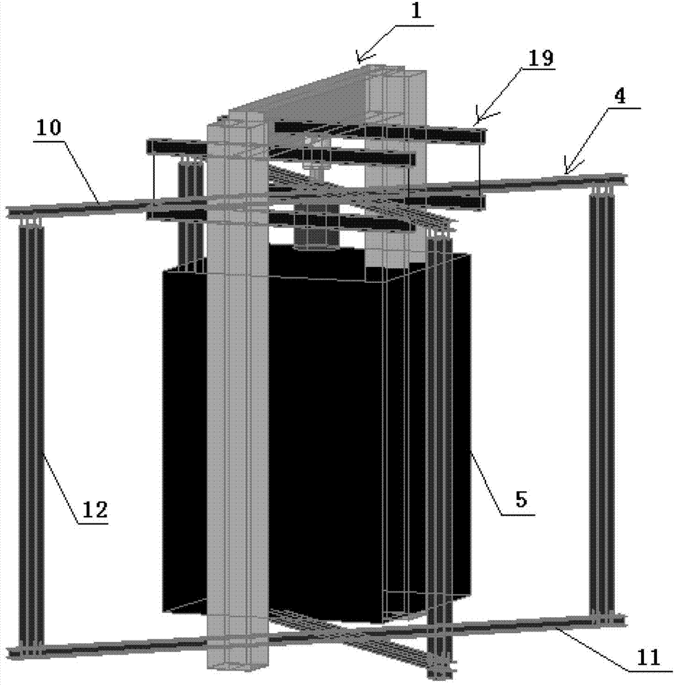 Restraint device for column fire resisting test