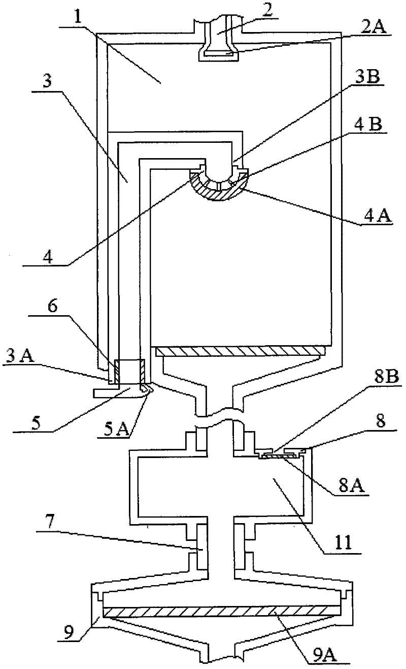 Automatic air discharging system of infusion device capable of preventing blood return