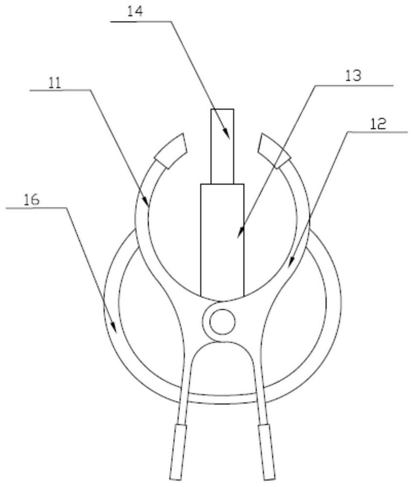 Electrical test wire clamp structure