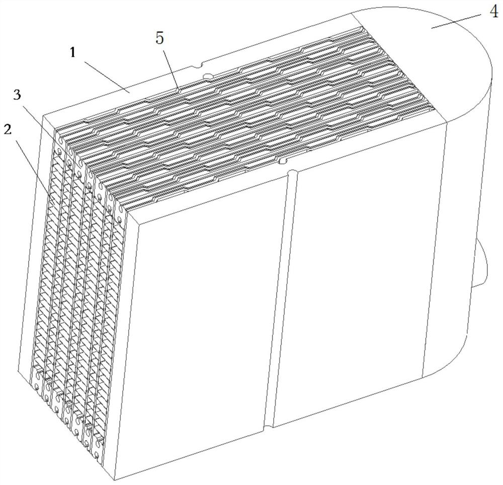 A flexible structure of strong thermal adaptability plate-fin heat exchanger core