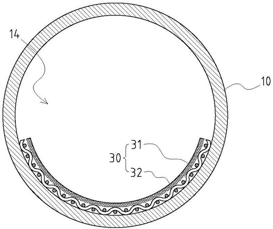 Heat pipe structure capable of controlling sintering position of capillary tissue and preparation method thereof