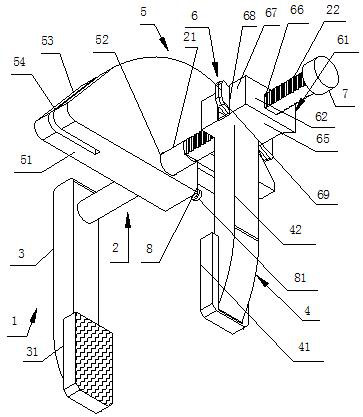 In-plane free-angle puncture guide device capable of being used for probes of various brands