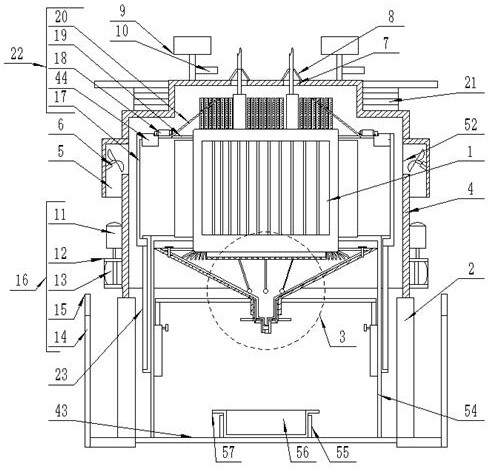 Fixed-point absorption type transformer leakage processor and processing method thereof